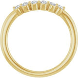 14K Yellow 1/6 CTW Diamond Matching Band