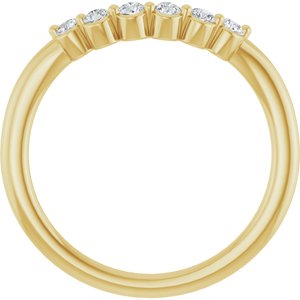 14K Yellow 1/6 CTW Diamond Matching Band