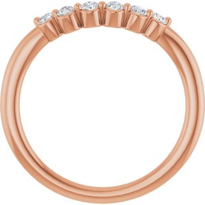 14K Rose 1/6 CTW Diamond Matching Band