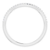 14K White 1/10 CTW Natural Diamond Band