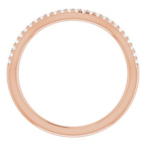 14K Rose 1/10 CTW Natural Diamond Band