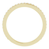 14K Yellow 1/4 CTW Diamond Milgrain Matching Band