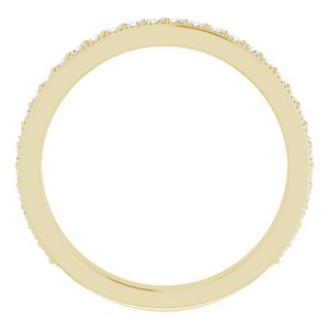 14K Yellow 1/4 CTW Diamond Milgrain Matching Band