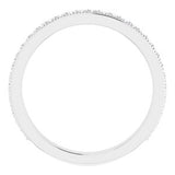 Platinum 1/4 CTW Diamond Milgrain Matching Band
