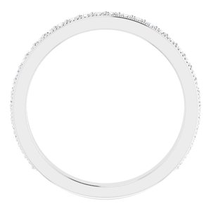 Platinum 1/4 CTW Diamond Milgrain Matching Band
