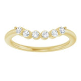 14K Yellow 1/6 CTW Diamond Matching Band