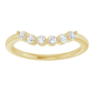14K Yellow 1/6 CTW Diamond Matching Band