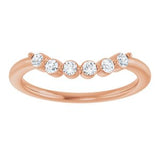 14K Rose 1/6 CTW Diamond Matching Band