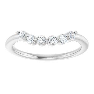 Platinum 1/6 CTW Diamond Matching Band