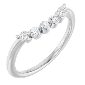 Platinum 1/6 CTW Diamond Matching Band