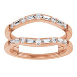 14K Rose 1/2 CTW Natural Diamond Ring Guard