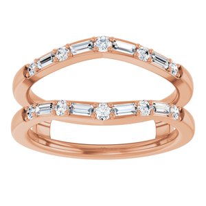 14K Rose 1/2 CTW Natural Diamond Ring Guard