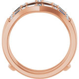 14K Rose 1/2 CTW Natural Diamond Ring Guard