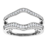14K White 1/4 CTW Natural Diamond Ring Guard