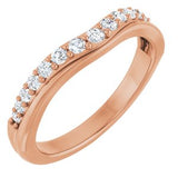 14K Rose 1/3 CTW Natural Diamond Contour Band