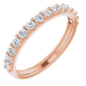 14K Rose 3/8 CTW Diamond Band