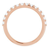 14K Rose 3/8 CTW Diamond Band