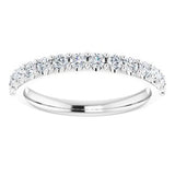 14K White 3/8 CTW Diamond Band