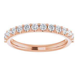14K Rose 3/8 CTW Diamond Band