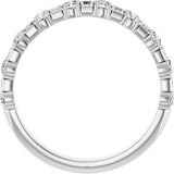 Platinum 9/10 CTW Natural Diamond Anniversary Band