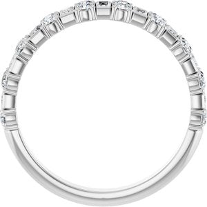 Platinum 9/10 CTW Natural Diamond Anniversary Band