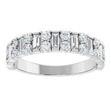 Platinum 9/10 CTW Natural Diamond Anniversary Band