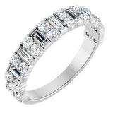 Platinum 9/10 CTW Natural Diamond Anniversary Band