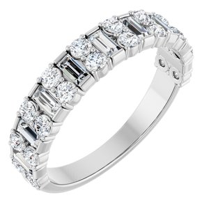 Platinum 9/10 CTW Natural Diamond Anniversary Band