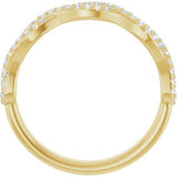 14K Yellow 1/5 CTW Natural Diamond Infinity-Inspired Anniversary Band