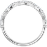 Platinum 1/5 CTW Natural Diamond Infinity-Inspired Anniversary Band