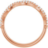 14K Rose 1/5 CTW Natural Diamond Infinity-Inspired Anniversary Band