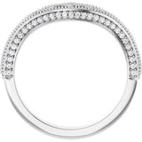 Platinum 1/8 CTW Natural Diamond Matching Band