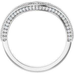 Platinum 1/8 CTW Natural Diamond Matching Band