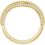 14K Yellow 1/8 CTW Natural Diamond Matching Band