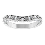 Platinum 1/8 CTW Natural Diamond Matching Band