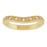 14K Yellow 1/8 CTW Natural Diamond Matching Band