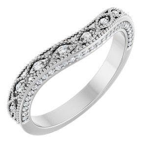 Platinum 1/8 CTW Natural Diamond Matching Band