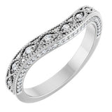 14K White 1/8 CTW Natural Diamond Matching Band