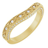 14K Yellow 1/8 CTW Natural Diamond Matching Band