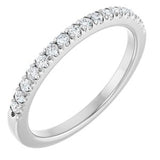14K White 1/5 CTW Natural Diamond French Set Band