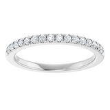14K White 1/5 CTW Natural Diamond French Set Band