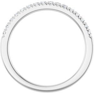14K White 1/5 CTW Natural Diamond French Set Band
