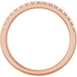 14K Rose 1/5 CTW Natural Diamond French Set Band