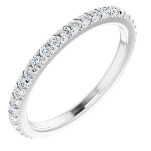 14K White 1/3 CTW Diamond Matching Band