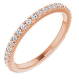 14K Rose 1/3 CTW Diamond Matching Band