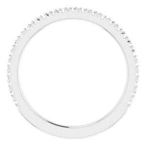 14K White 1/3 CTW Diamond Matching Band