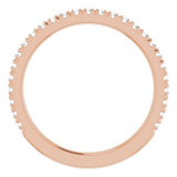 14K Rose 1/3 CTW Diamond Matching Band