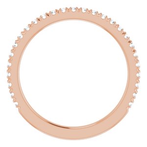 14K Rose 1/3 CTW Diamond Matching Band