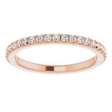 14K Rose 1/3 CTW Diamond Matching Band