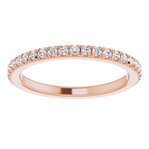 14K Rose 1/3 CTW Diamond Matching Band